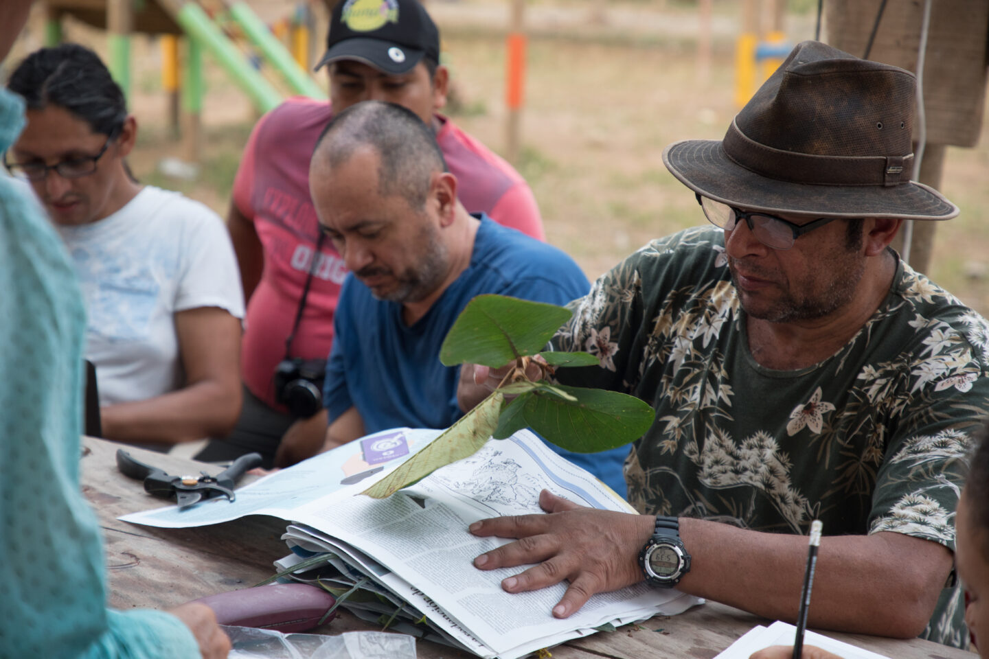 Researchers undertaking biodiversity research in Colombia