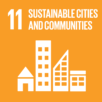SDG goals icon portraying sustainable cities and communities