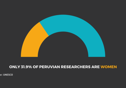 Graphic stating number of Peru women researchers